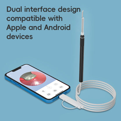 NK-5101 HD Smart Visual Ear Spoon(Black + White) by bashfashion