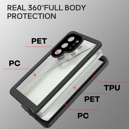 For Samsung Galaxy S25 Ultra 5G RedPepper IP68 Waterproof Triple-proof Phone Case(Black) by RedPepper