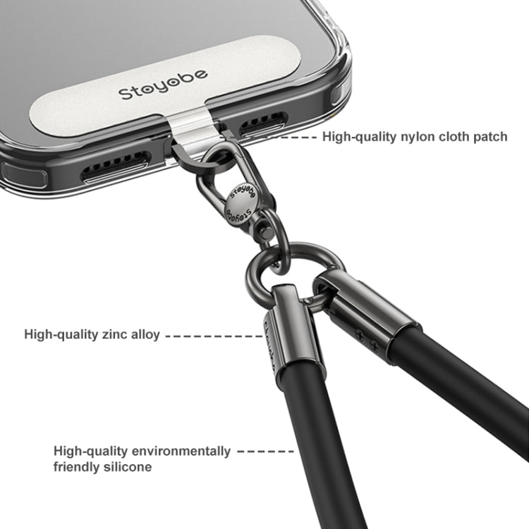 DUX DUICS Stoyobe PL-II Universal Silicone Phone Wrist Strap Anti-lost Lanyard(Black) by DUX DUCIS