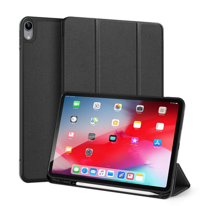For iPad Air 11 2025 / 2024 / 2022 / 2020 10.9 DUX DUCIS Domo Series Horizontal Flip Magnetic TPU + PU Leather Case with Three-folding Holder & Pen Slot(Black) by DUX DUCIS