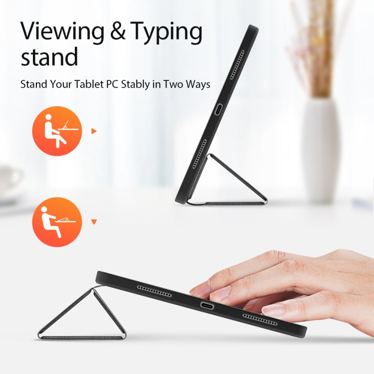 For iPad Air 11 2025 / 2024 / 2022 / 2020 10.9 DUX DUCIS Domo Series Horizontal Flip Magnetic TPU + PU Leather Case with Three-folding Holder & Pen Slot(Black) by DUX DUCIS