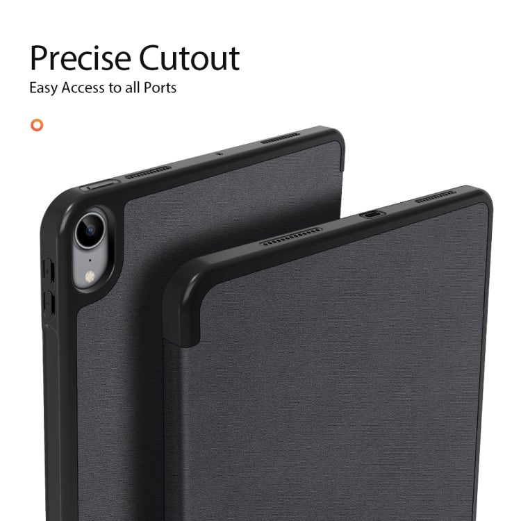 For iPad Air 11 2025 / 2024 / 2022 / 2020 10.9 DUX DUCIS Domo Series Horizontal Flip Magnetic TPU + PU Leather Case with Three-folding Holder & Pen Slot(Black) by DUX DUCIS