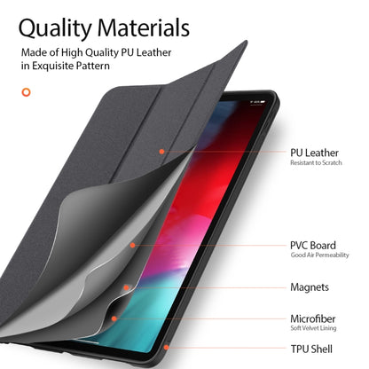 For iPad Air 11 2025 / 2024 / 2022 / 2020 10.9 DUX DUCIS Domo Series Horizontal Flip Magnetic TPU + PU Leather Case with Three-folding Holder & Pen Slot(Black) by DUX DUCIS