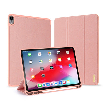 For iPad Air 11 2025 / 2024 / 2022 / 2020 10.9 DUX DUCIS Domo Series Horizontal Flip Magnetic TPU + PU Leather Case with Three-folding Holder & Pen Slot(Pink) by DUX DUCIS