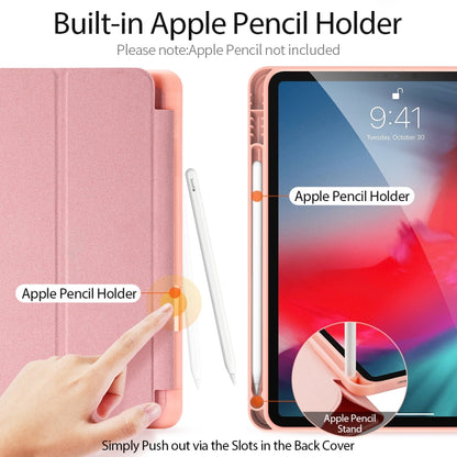 For iPad Air 11 2025 / 2024 / 2022 / 2020 10.9 DUX DUCIS Domo Series Horizontal Flip Magnetic TPU + PU Leather Case with Three-folding Holder & Pen Slot(Pink) by DUX DUCIS