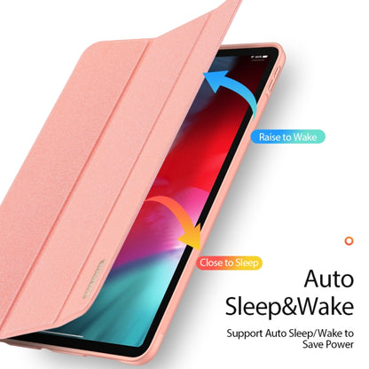 For iPad Air 11 2025 / 2024 / 2022 / 2020 10.9 DUX DUCIS Domo Series Horizontal Flip Magnetic TPU + PU Leather Case with Three-folding Holder & Pen Slot(Pink) by DUX DUCIS