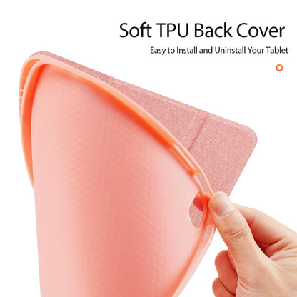 For iPad Air 11 2025 / 2024 / 2022 / 2020 10.9 DUX DUCIS Domo Series Horizontal Flip Magnetic TPU + PU Leather Case with Three-folding Holder & Pen Slot(Pink) by DUX DUCIS