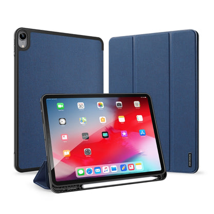 For iPad Air 11 2025 / 2024 / 2022 / 2020 10.9 DUX DUCIS Domo Series Horizontal Flip Magnetic TPU + PU Leather Case with Three-folding Holder & Pen Slot(Blue) by DUX DUCIS
