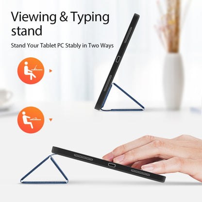 For iPad Air 11 2025 / 2024 / 2022 / 2020 10.9 DUX DUCIS Domo Series Horizontal Flip Magnetic TPU + PU Leather Case with Three-folding Holder & Pen Slot(Blue) by DUX DUCIS