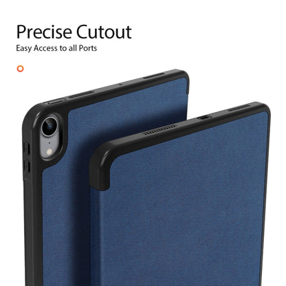 For iPad Air 11 2025 / 2024 / 2022 / 2020 10.9 DUX DUCIS Domo Series Horizontal Flip Magnetic TPU + PU Leather Case with Three-folding Holder & Pen Slot(Blue) by DUX DUCIS