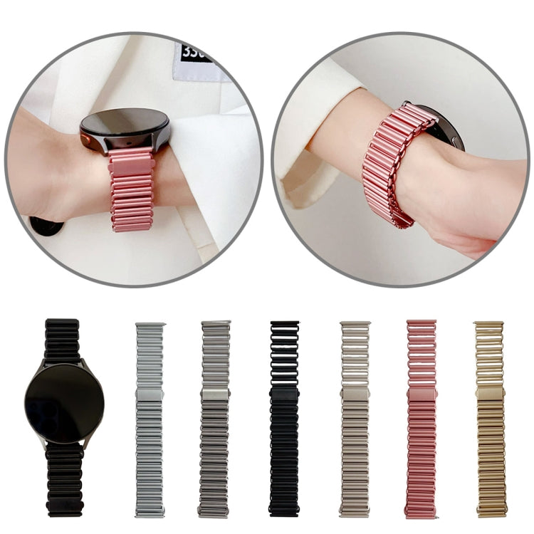 For Samsung Galaxy Watch 7 / 6 / 5 Hollow Chain Metal Watch Band(Starlight) by bashfashion