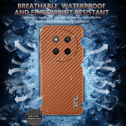 For Honor X60 Pro AZNS Electroplated Edge Carbon Fiber Texture Phone Case(Blue) by AZNS