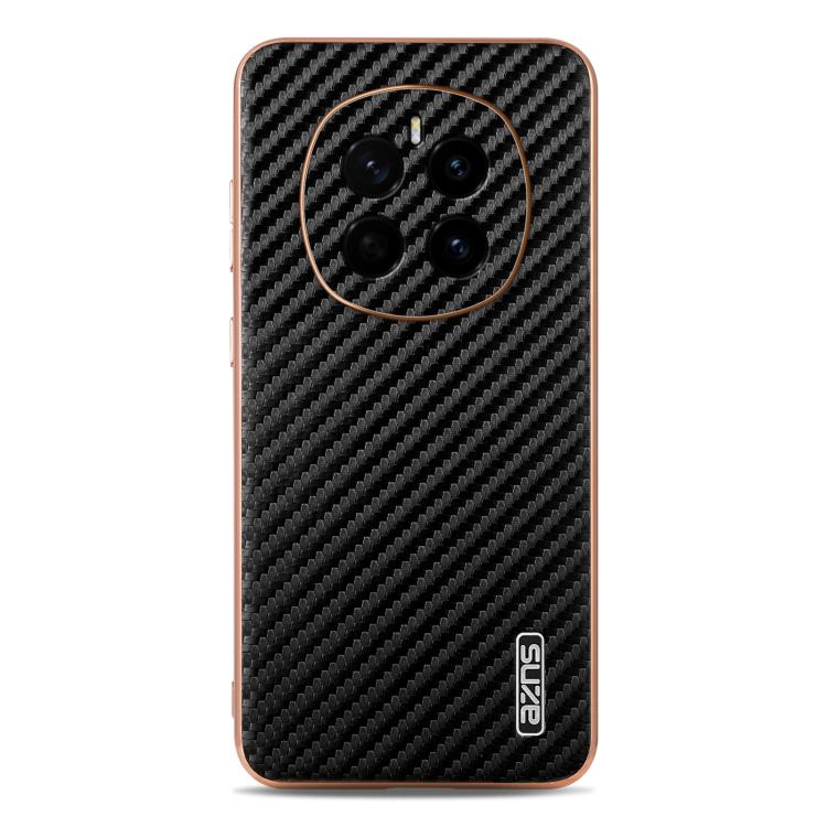 For Honor Magic7 AZNS Electroplated Edge Carbon Fiber Texture Phone Case(Black) by AZNS