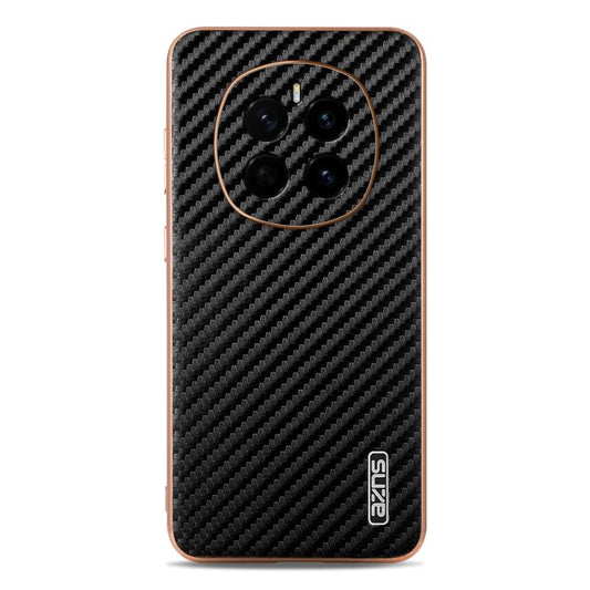 For Honor Magic7 AZNS Electroplated Edge Carbon Fiber Texture Phone Case(Black) by AZNS