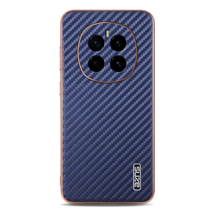 For Honor Magic7 AZNS Electroplated Edge Carbon Fiber Texture Phone Case(Blue) by AZNS