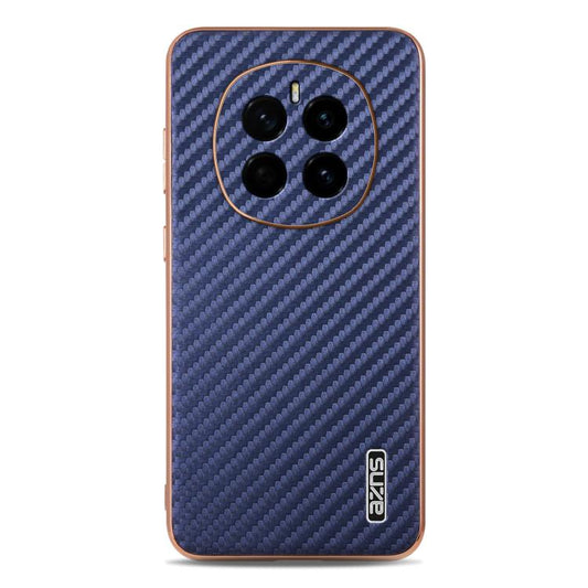 For Honor Magic7 AZNS Electroplated Edge Carbon Fiber Texture Phone Case(Blue) by AZNS