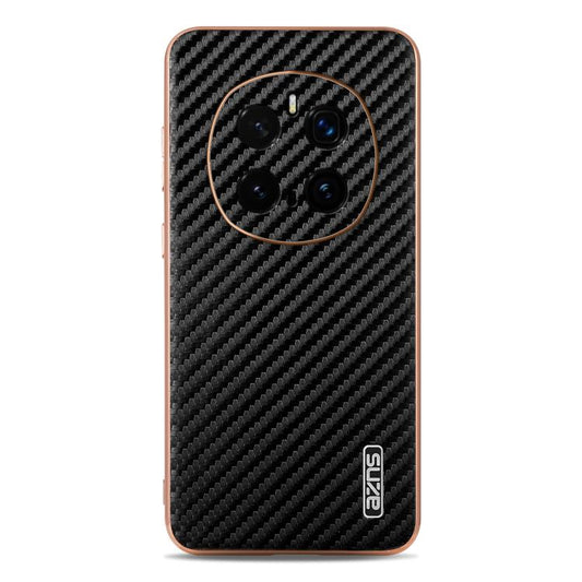 For Honor Magic7 Pro AZNS Electroplated Edge Carbon Fiber Texture Phone Case(Black) by AZNS