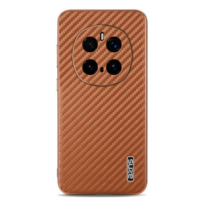 For Honor Magic7 Pro AZNS Electroplated Edge Carbon Fiber Texture Phone Case(Brown) by AZNS
