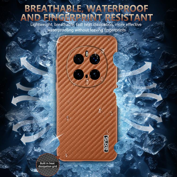 For Honor Magic7 Pro AZNS Electroplated Edge Carbon Fiber Texture Phone Case(Green) by AZNS