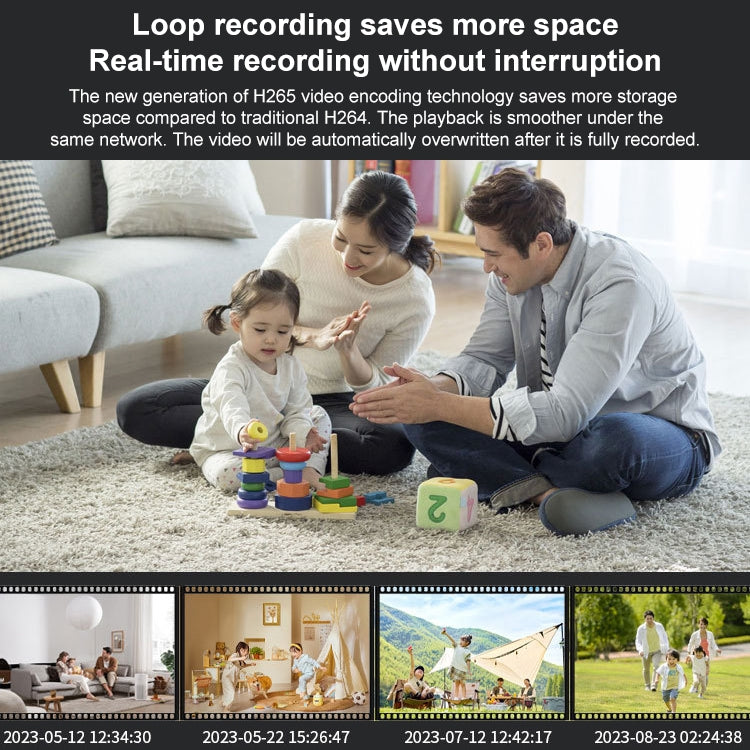 30W HD Night Vision Remote Indoor and Outdoor Wireless Surveillance Camera, Memory Card:64GB by bashfashion