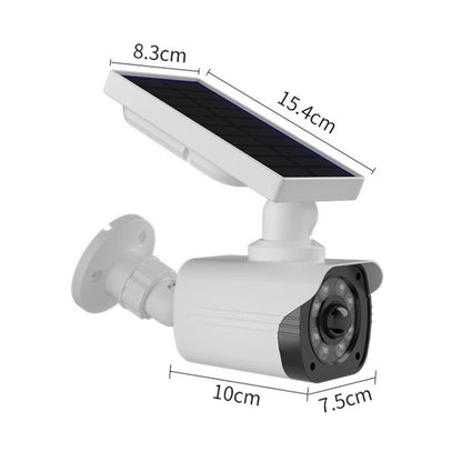 Human Body Sensing Simulation Surveillance Camera Solar Wall Light(White) by bashfashion