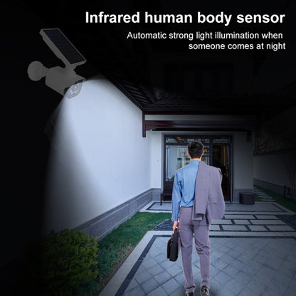 Human Body Sensing Simulation Surveillance Camera Solar Wall Light(White) by bashfashion