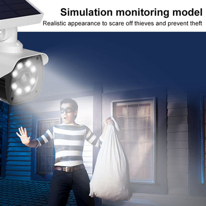 Human Body Sensing Simulation Surveillance Camera Solar Wall Light(White) by bashfashion