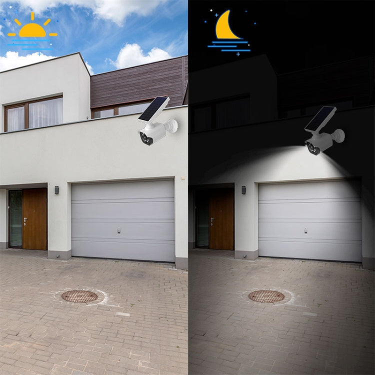 Human Body Sensing Simulation Surveillance Camera Solar Wall Light(White) by bashfashion