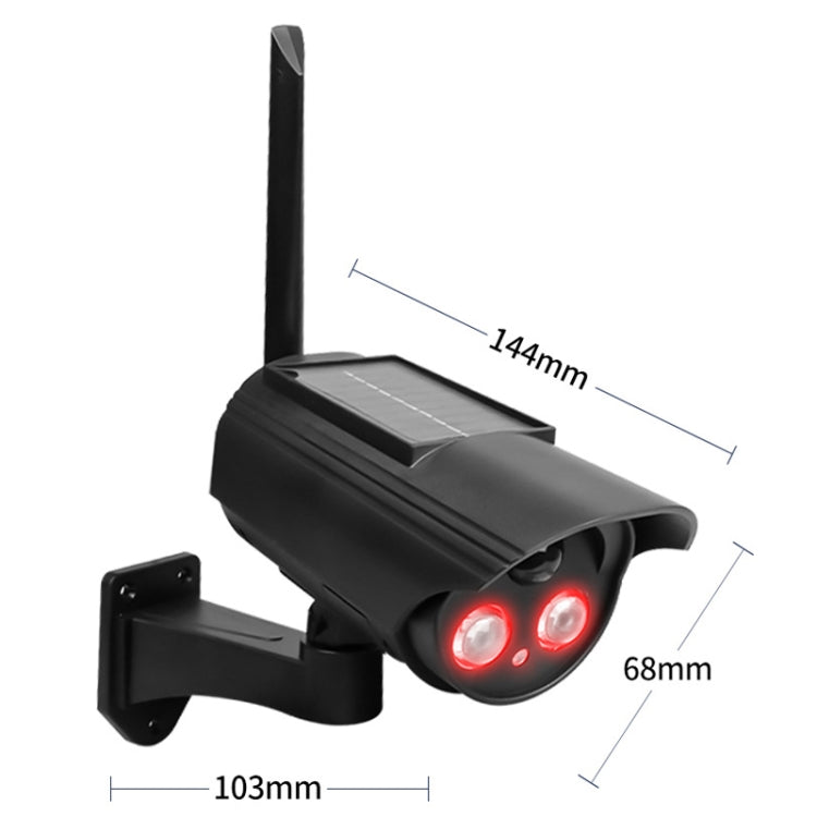 Automatic Rotation Human Body Sensing Simulation Surveillance Camera Solar Wall Light(Black) by bashfashion