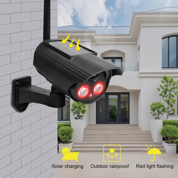 Automatic Rotation Human Body Sensing Simulation Surveillance Camera Solar Wall Light(Black) by bashfashion