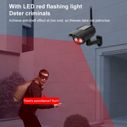 Automatic Rotation Human Body Sensing Simulation Surveillance Camera Solar Wall Light(Black) by bashfashion
