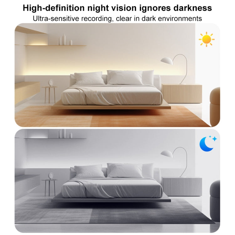 Indoor HD Night Vision Wireless WiFi Surveillance Camera, Memory Card:without by bashfashion
