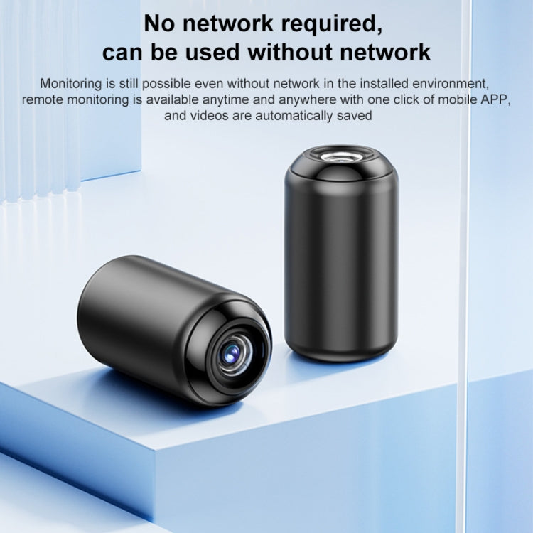 Indoor HD Night Vision Wireless WiFi Surveillance Camera, Memory Card:64GB by bashfashion