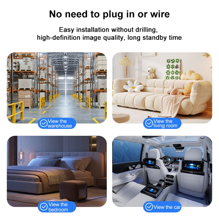 Indoor HD Night Vision Wireless WiFi Surveillance Camera, Memory Card:128GB by bashfashion
