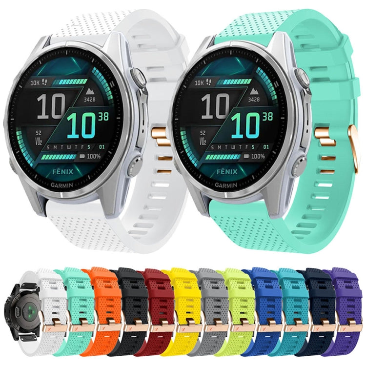 For Garmin 20mm Spotted Rose Gold Buckle Silicone Quick Release Watch Band(Purple) by bashfashion