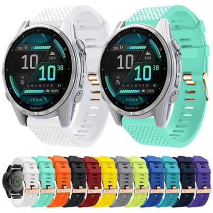 For Garmin 20mm Spotted Rose Gold Buckle Silicone Quick Release Watch Band(Purple) by bashfashion