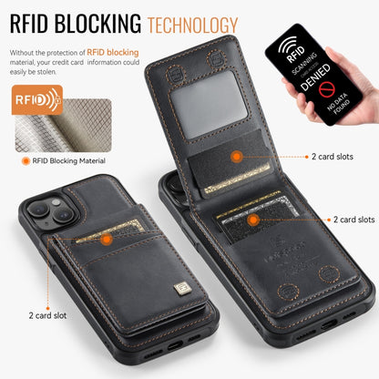 For iPhone 13 AutSpace A12 MagSafe Magnetic RFID Card Bag Phone Case(Black) by AutSpace