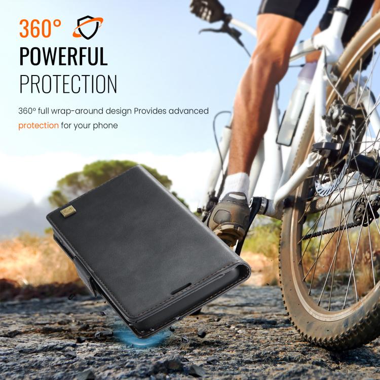 For iPhone 17 Pro Max AutSpace A11 Side Buckle MagSafe Magnetic RFID Phone Leather Case(Black) by AutSpace