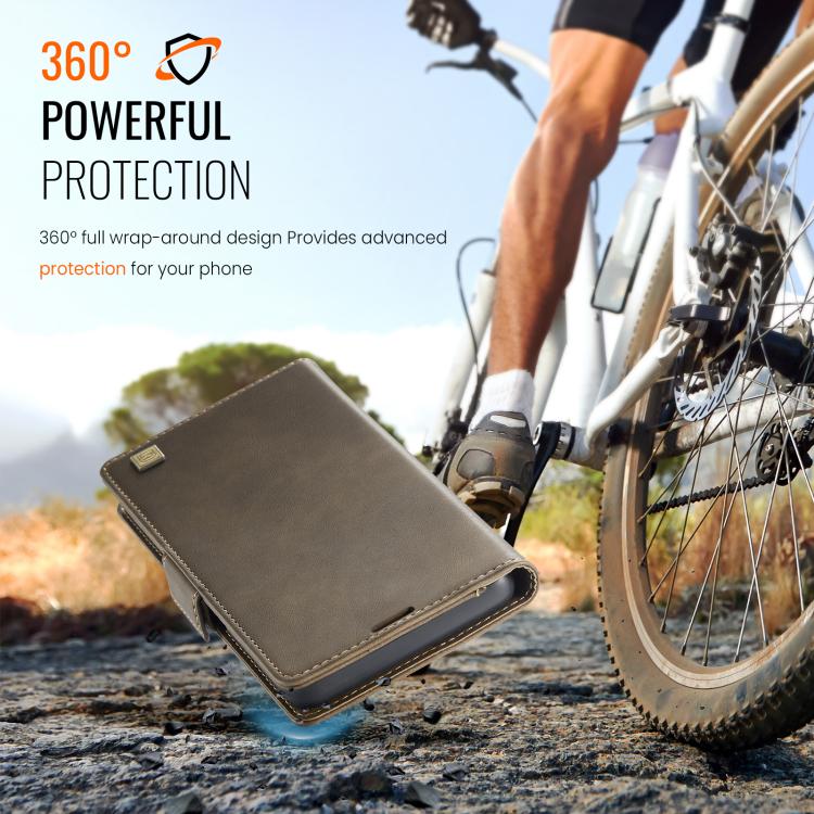 For iPhone 17 Pro AutSpace A11 Side Buckle MagSafe Magnetic RFID Phone Leather Case(Coffee) by AutSpace