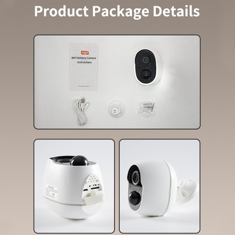 Home Ultra-HD Infrared Night Vision WiFi Surveillance Camera, Memory Card:Without Memory(EU Plug) by bashfashion