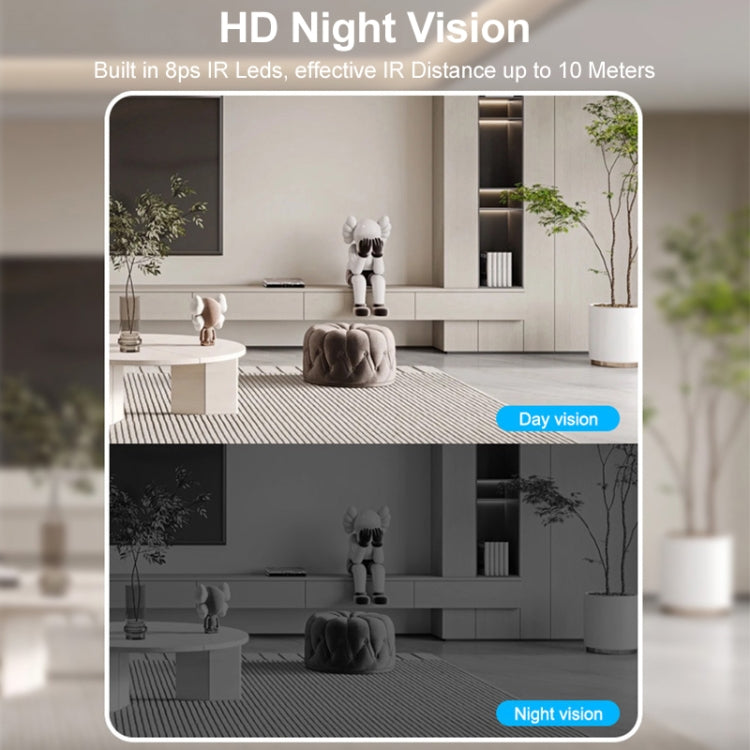 Home Ultra-HD Infrared Night Vision WiFi Surveillance Camera, Memory Card:Without Memory(US Plug) by bashfashion