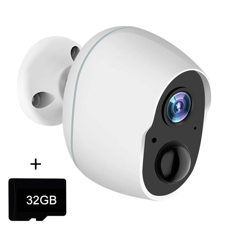 Home Ultra-HD Infrared Night Vision WiFi Surveillance Camera, Memory Card:32GB(EU Plug) by bashfashion