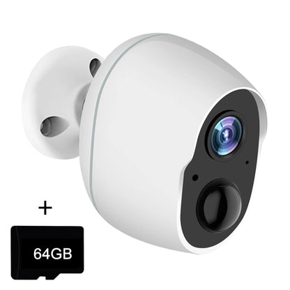Home Ultra-HD Infrared Night Vision WiFi Surveillance Camera, Memory Card:64GB(EU Plug) by bashfashion
