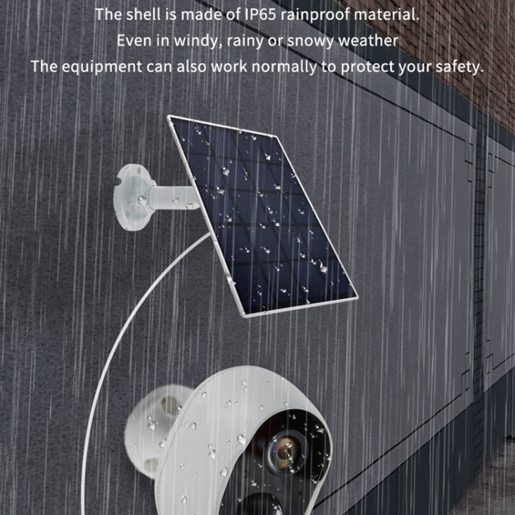 Graffit Version Home Ultra-HD Solar Panel Wireless WiFi Surveillance Camera, Memory Card:32GB(EU Plug) by bashfashion