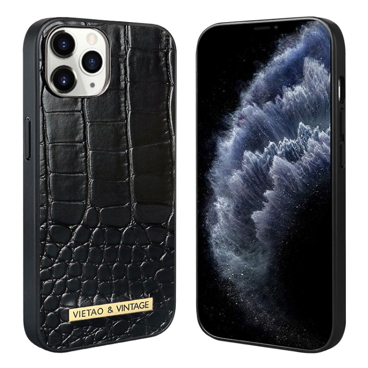 For iPhone 11 VIETAO Alligator Texture PU Phone Case(Black) by VIETAO