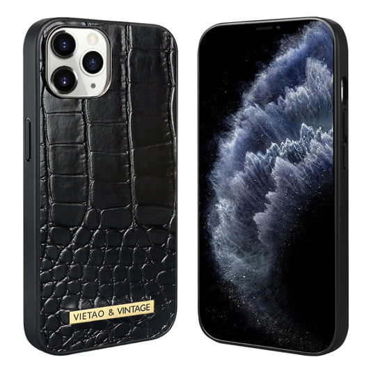 For iPhone 11 VIETAO Alligator Texture PU Phone Case(Black) by VIETAO