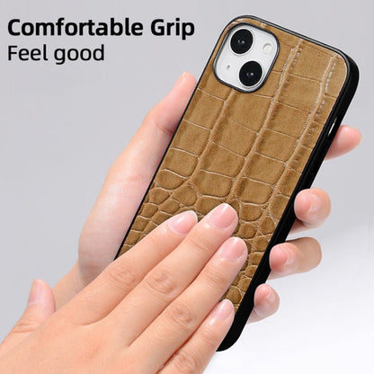 For iPhone 16 Pro Max VIETAO Alligator Texture PU Phone Case(Brown) by VIETAO