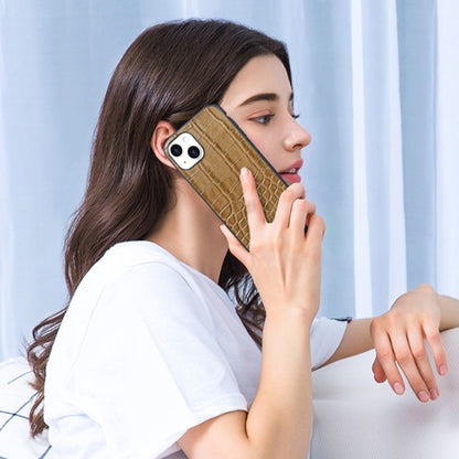 For iPhone 15 VIETAO Alligator Texture PU Phone Case(Black) by VIETAO