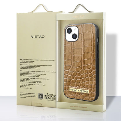 For iPhone 15 VIETAO Alligator Texture PU Phone Case(Red) by VIETAO