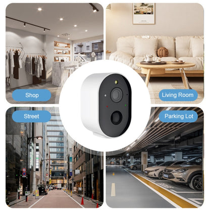 3MP Home Outdoor HD Wireless Surveillance Camera, WiFi Version+5200mAh Battery+Tuya APP(EU Plug) by bashfashion